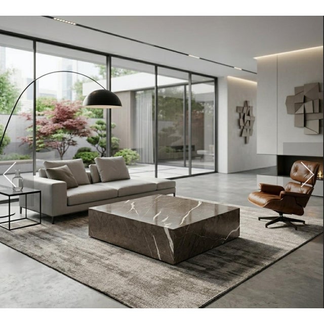 Not Yet Made - Made To Order Pietra Grey Marble Table by Andrea Grasso For Sale - Image 5 of 6