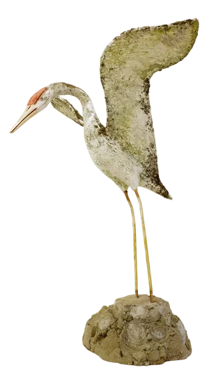Decorative Outdoor Heron Sculpture
