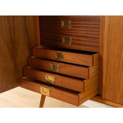 Medium Brown Highboard in Walnut Veneer, 1950s For Sale - Image 6 of 14
