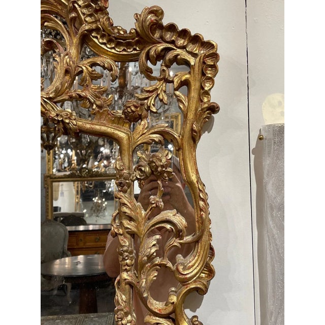 Italian Carved and Giltwood Mirrors For Sale - Image 4 of 9