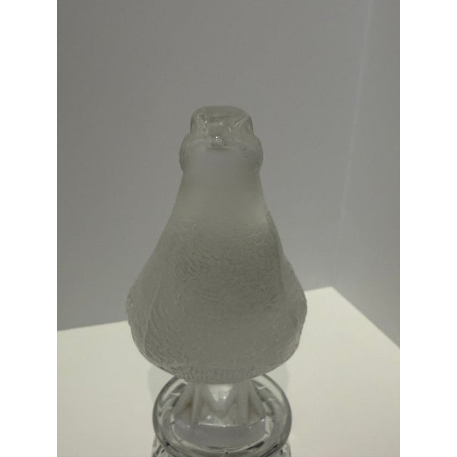 Lalique Late 20th Century Lalique France Crystal Quail / Game Bird Sculpture – Frosted Satin Finish For Sale - Image 4 of 12