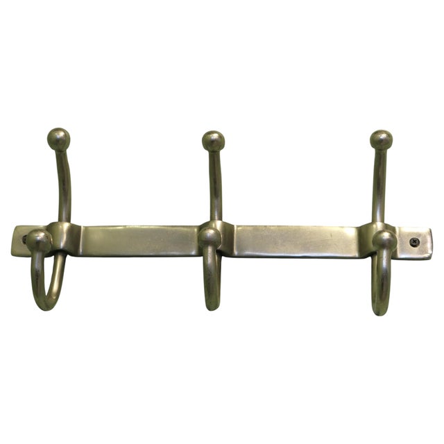 Chrome Cloakroom Coat Rack with 3 Double Swan Neck Hooks, 1960 For Sale - Image 8 of 8