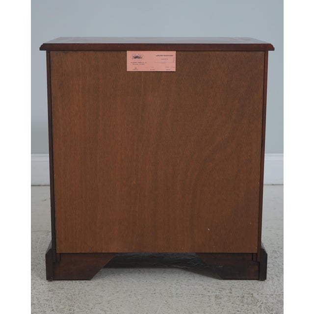Pair of Henkel Harris Model 114 Mahogany Georgian Style Nightstands For Sale - Image 15 of 18