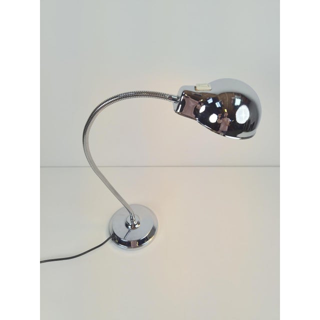 Chrome Table Lamp with Flexible Shade, 1950s For Sale - Image 3 of 9