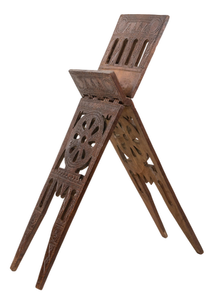 Carved Wooden Folding Easel, Early 20th Century