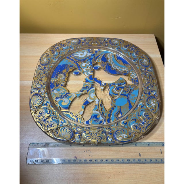 Rosenthal Studio-Line Bjørn Wiinblad Limited Art Glass Plate, Germany, 1977 For Sale In New York - Image 6 of 7