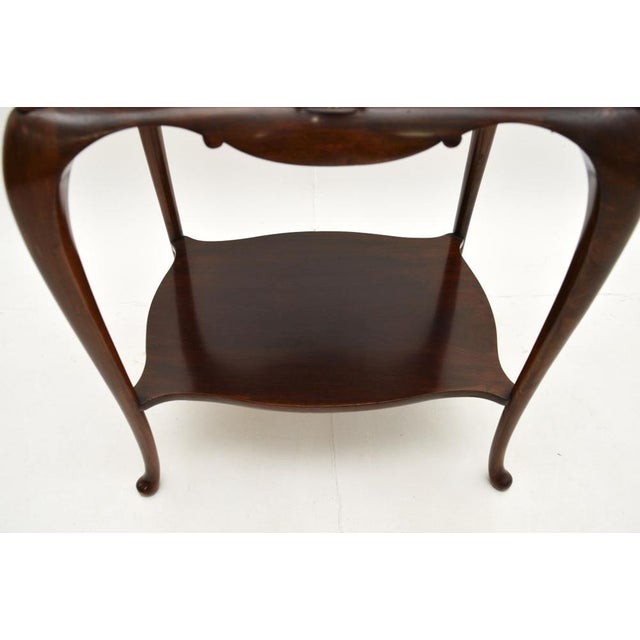Antique Inlaid Walnut Side Table by Waring and Gillow, 1890 For Sale - Image 10 of 12