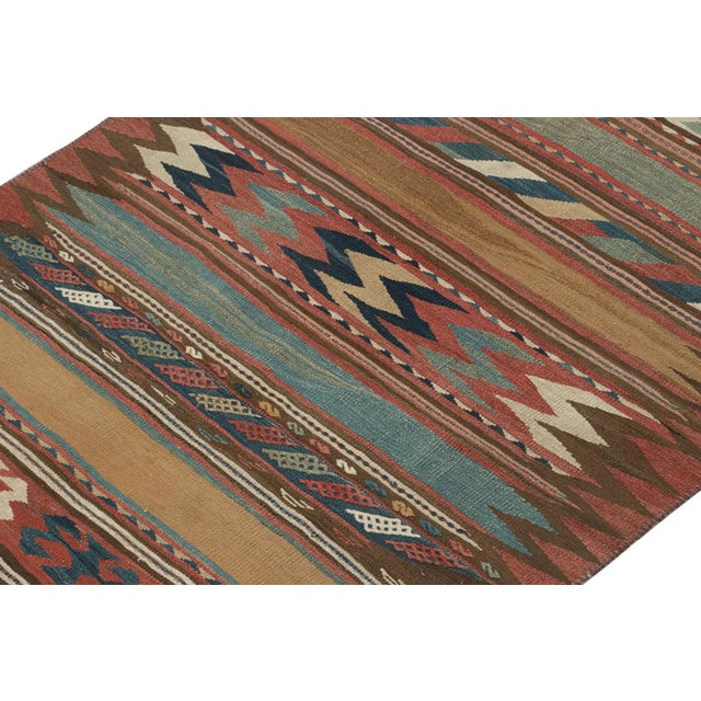 Rug & Kilim Vintage Persian Bidjar Tribal Kilim in Colorful Geometric Patterns - by Rug & Kilim For Sale - Image 4 of 8
