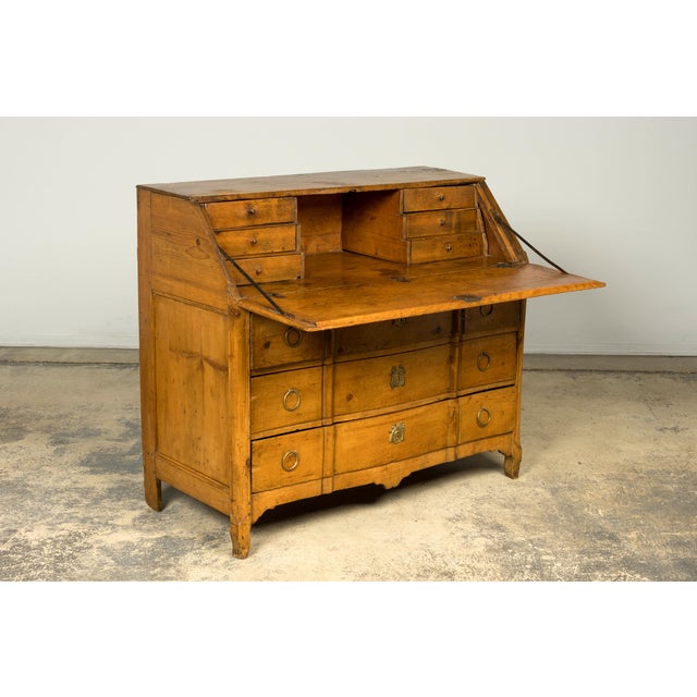 Early 19th Century French Provincial Pine Secretary For Sale - Image 12 of 18