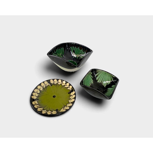 Vintage Danish Ceramic Bowls and Dish from Kähler, 1960s, Set of 3 For Sale - Image 13 of 13