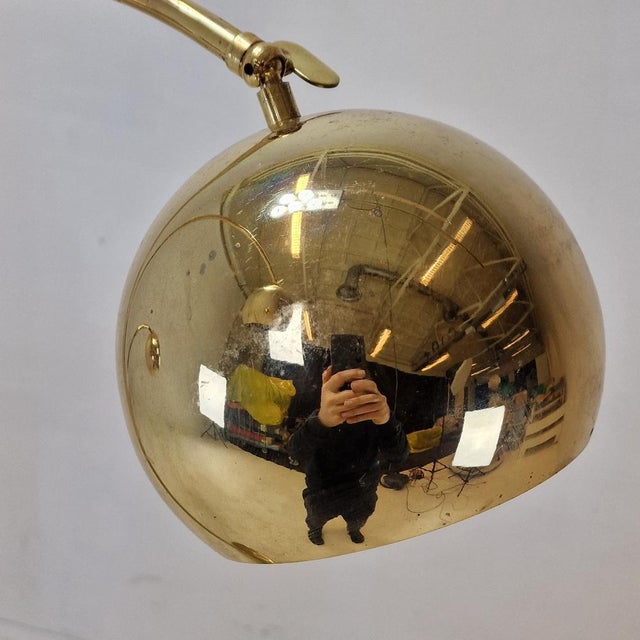 Gold Brass Floor Lamp, Germany, 1970s For Sale - Image 8 of 16