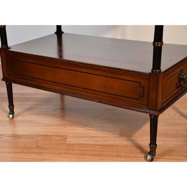 1930s Beacon Hill English Regency Mahogany Side Table / End Table For Sale - Image 10 of 15