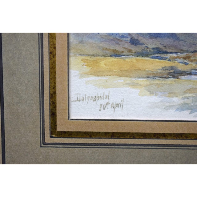 Mid 20th Century Dalnaspidal Scottish Landscape Watercolour For Sale - Image 4 of 4