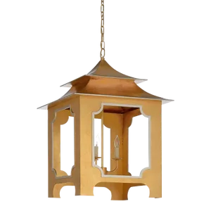 Chelsea House Tole Pagoda Lantern in Gold