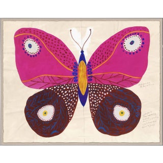 Butterfly Pink Art Print in Acrylic Box Frame by Paule Marrot For Sale