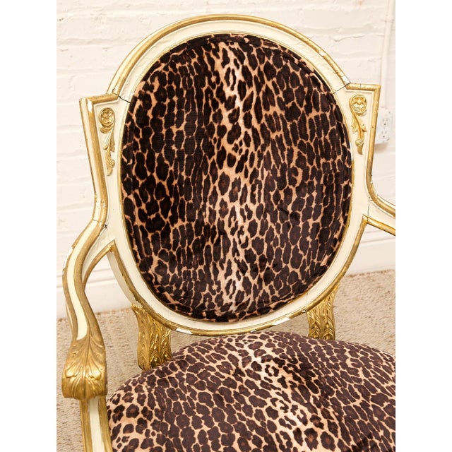 Antique French Louis XVI Style Giltwood Armchair For Sale In Los Angeles - Image 6 of 12