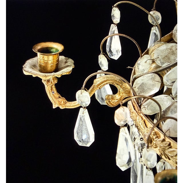 Late 19th Century Antique Crystal Prism Chandelier, 1890 For Sale - Image 5 of 6
