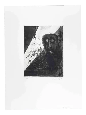 Leo Guida, Dark Lemur, Etching, 1970s