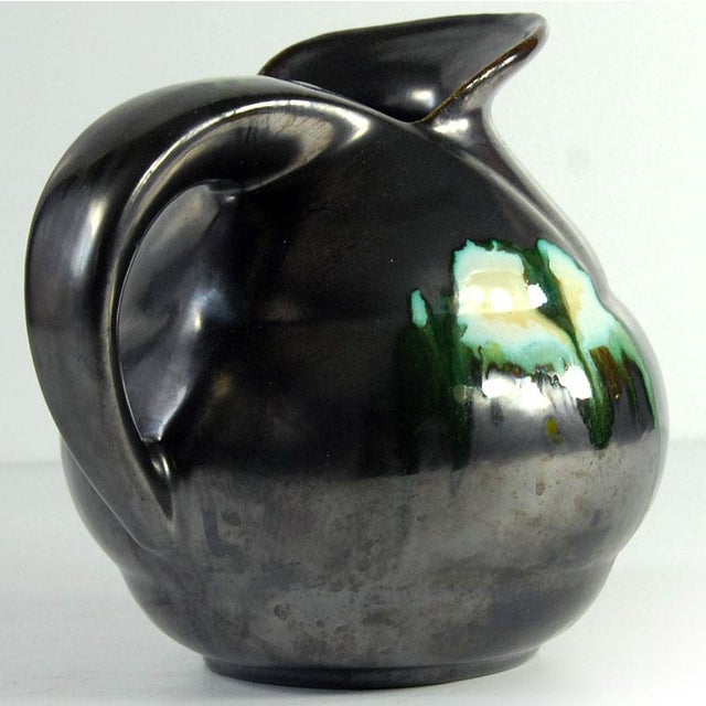 Art Deco Glazed Vase from Faiencerie Thulin, Belgium, 1930s For Sale - Image 4 of 10