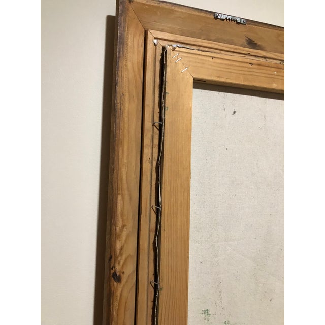 Blue Late 20th Century Cabin in the Woods Painting For Sale - Image 8 of 9