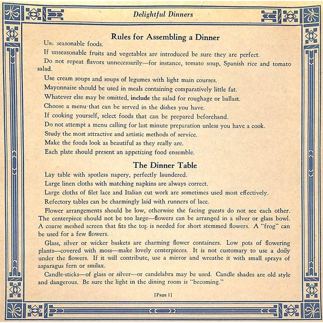 Traditional "Delightful Dinners" Book Allen, Ida Bailey For Sale - Image 3 of 8