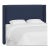 Red from Scalamandre crafted by Cloth & Company Hudson Queen Headboard, Navy Blue Solid Linen For Sale