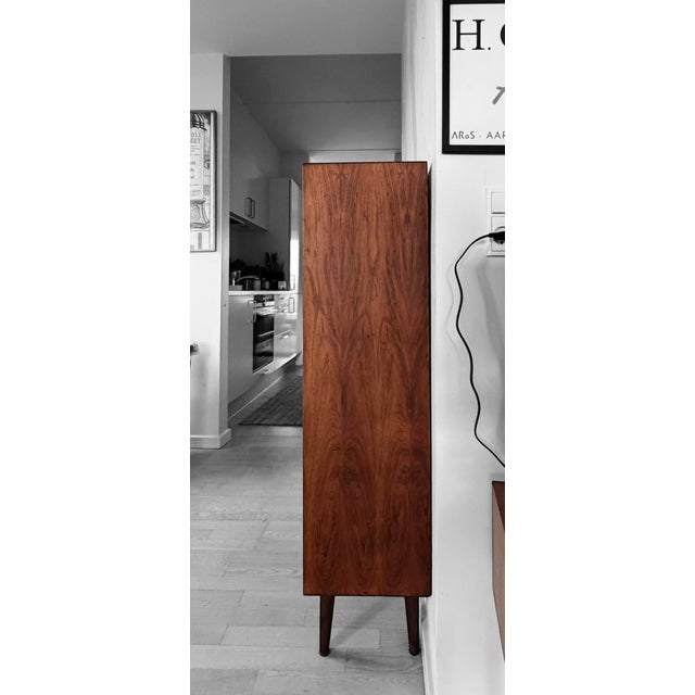 Danish Rosewood Display Cabinet with Sliding Doors, 1960s For Sale - Image 4 of 14