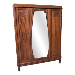 Antique Art Deco Wardrobe, 1930 For Sale