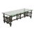 Vintage Gothic Renaissance Wooden Fretwork Rectangular Glass Top Coffee Table For Sale