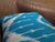 Sky Blue 1990s Handmade Silk Ikat Square Pillow Cover For Sale - Image 8 of 11