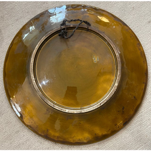 Cerulean Majolica Marine Life Charger by Rare Schutz Cilli 19Th Century. For Sale - Image 8 of 12
