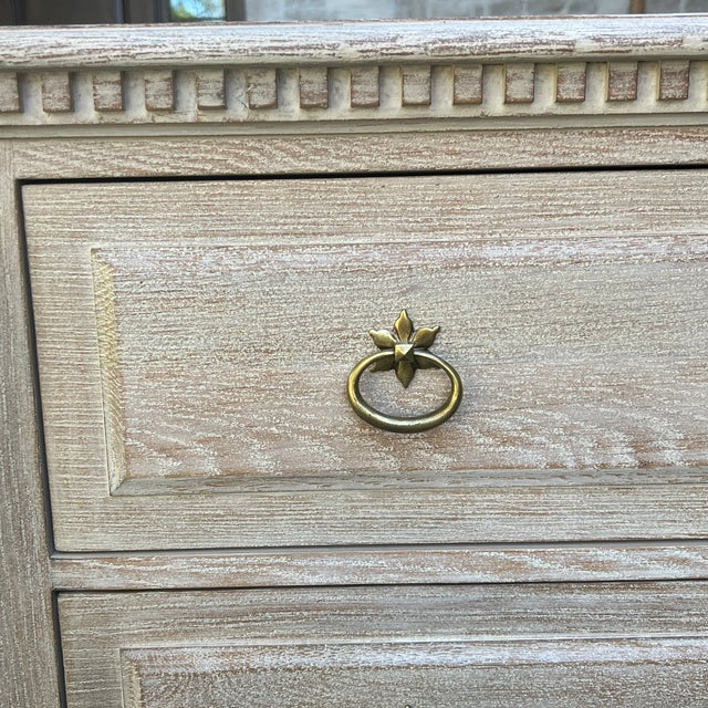 Wood Pair Modern History Weathered Oak Commodes / Chests / Nightstands For Sale - Image 7 of 11