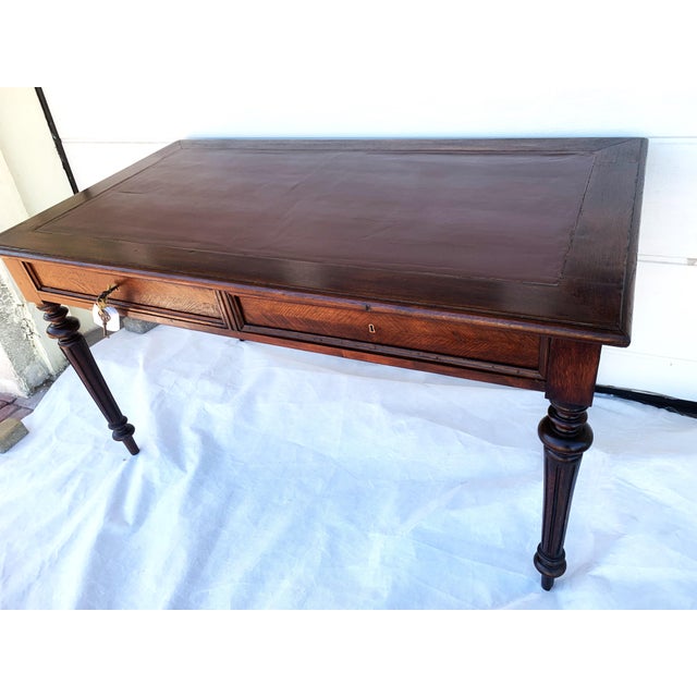 Antique English Style Desk with Drawers, 19th Century For Sale - Image 17 of 18