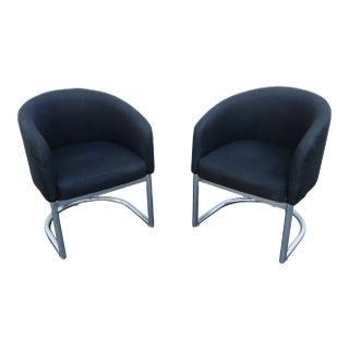 Hollywood Regency Mid Century Pair of Burl Side Chairs Made by Jansko For Sale