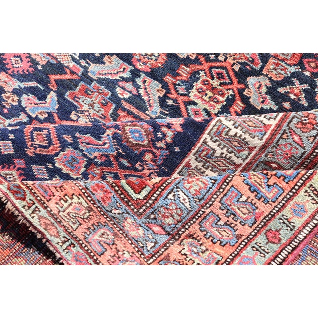 Antique Persian Bidjar Long Gallery Rug With All-Over Sub-Geometric Design For Sale - Image 13 of 14