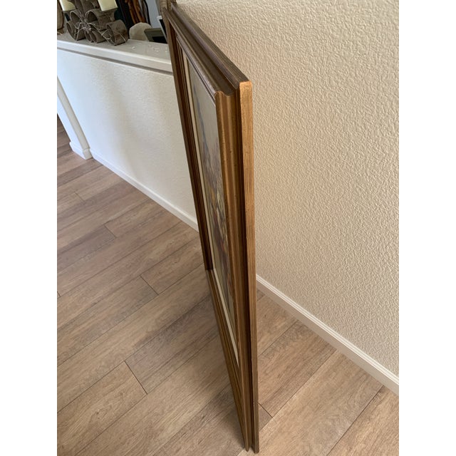 Farmhouse Midcentury Large Framed Mixed Bouquet Oil Painting For Sale - Image 3 of 11