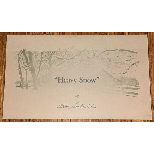 White Bob Timberlake - Heavy Snow - Framed, Signed and Numbered 1949/4478 - Excellent! For Sale - Image 8 of 8
