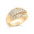 Contemporary 14K Yellow Gold 1.00 Cttw Diamond Cocktall Cluster 5 Stone Ring (H-I Color, SI1-I1 Clarity) - Ring Size 7 For Sale - Image 3 of 7