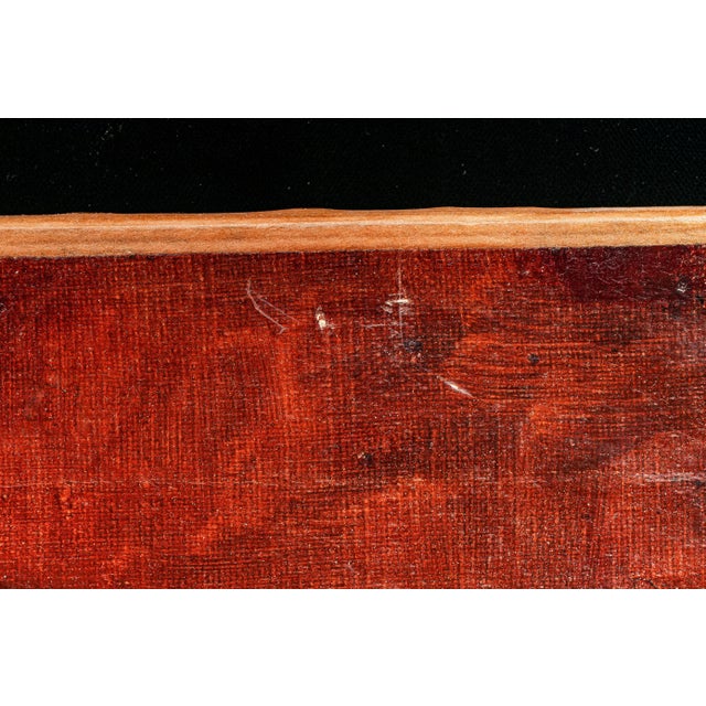 Refined Formal Victorian Era Tuxedo Gentleman Antique French Oil Painting on Canvas For Sale - Image 11 of 13