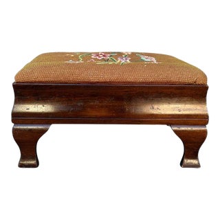 Vintage Mahogany Footstool For Sale