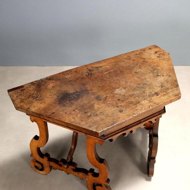 Baroque Walnut Console Table For Sale - Image 3 of 10