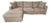 Room & Board York Full Sleeper Sofa & Left‑Arm Chaise in Desmond Ale Ultrasuede For Sale