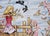 Figurative Violin Player by Louis Recchia | Oil on canvas Girl playing violin among animals and flowers. For Sale - Image 3 of 3
