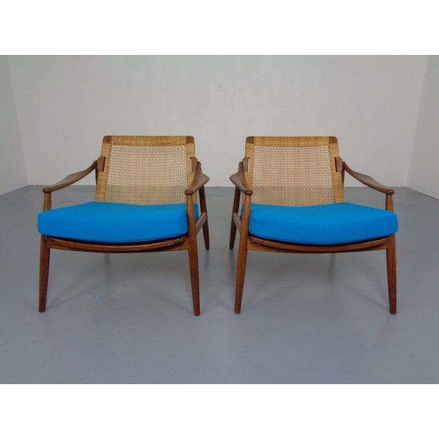 Upholstered Teak Lounge Chairs by Hartmut Lohmeyer for Wilkhahn, 1960s, Set of 2 For Sale - Image 6 of 18