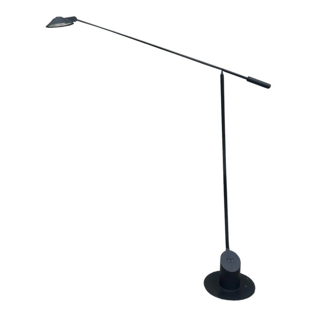 Kovacs Feather Black Floor Lamp by Robert Sonneman For Sale