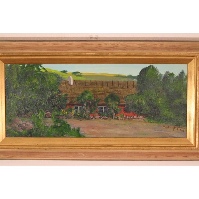 Johan Hilding Hägle, Thatched Roof, 1962, Oil on Canvas, Framed For Sale - Image 17 of 18