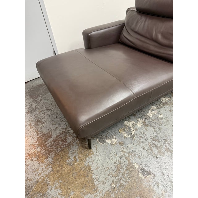 2020s Nicoline Italia Strauss Leather Chaise For Sale - Image 5 of 12