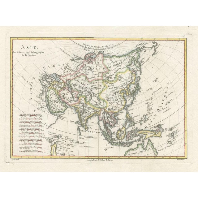 Map of Asia by Rigobert Bonne, 1787 For Sale - Image 10 of 10