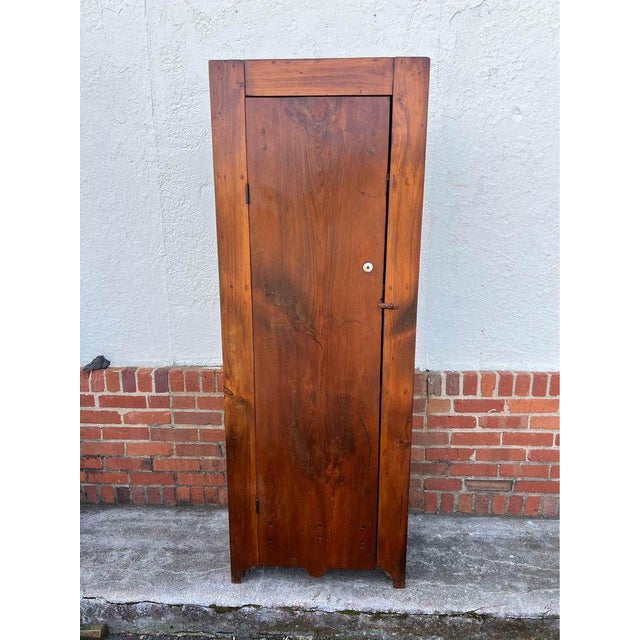 Farmhouse Antique Yellow Pine Corner Cabinet. 19th Century. For Sale - Image 3 of 10