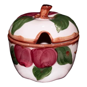 Rare Franciscan Apple Pattern Jam Jelly & Lid